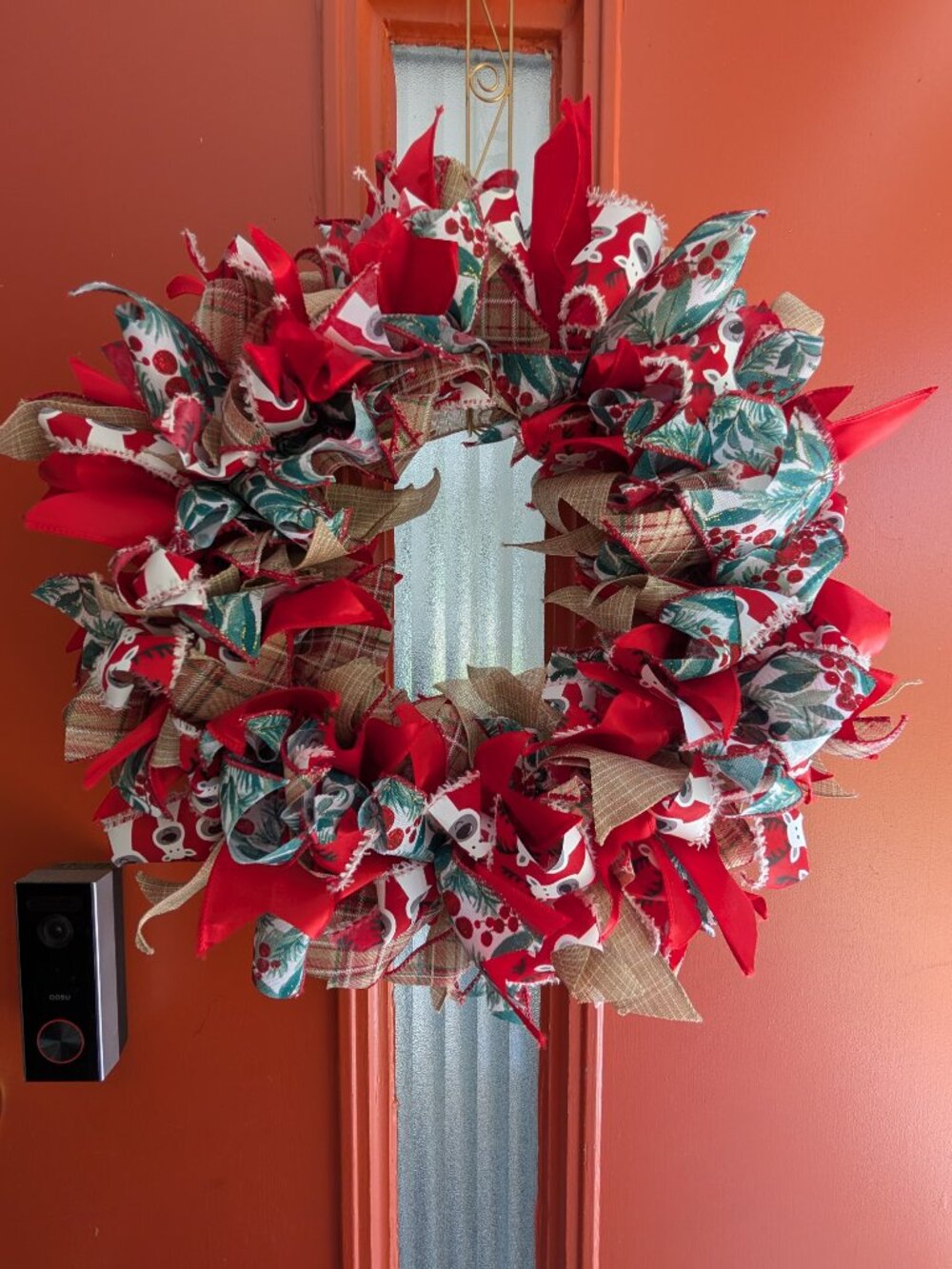 Handmade Ribbon Christmas Wreath - Picture 6 of 7
